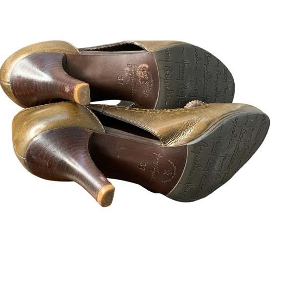 Henry Beguelin 40’s style army green leather pump w‎ khaki tassel. Size 6.5 - Picture 15 of 16